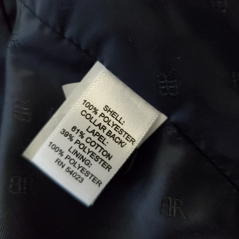 Banana Republic Navy and White Checkered Trench Coat - Picture 9 of 12